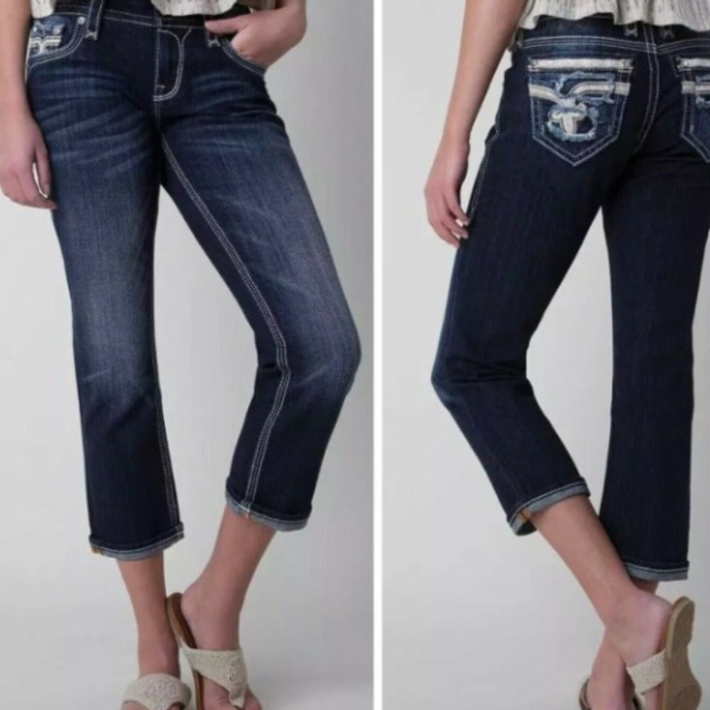 Rock Revival Nancy Easy Crop Mid-Rise  [233]
